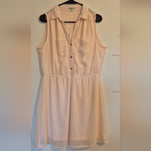 Charlotte Russe Light Pink Button-Front Dress - Picture 1 of 6